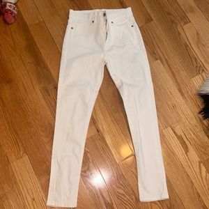 i am selling white size 24 skinny jeans from the loft